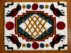 Black Birds on White Rug
