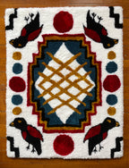 Black Birds on White Rug